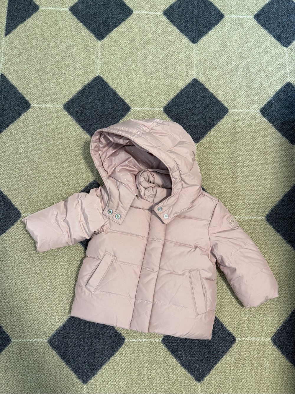 GAP Dusty Pink Hooded down Puffer Jacket for Kids